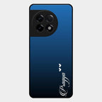 Customize Name Gradient Glass Case Cover Blue For Oneplus 11R 5G