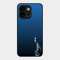 Customize Name Gradient Glass Case Cover Blue For Oneplus 13S 5G