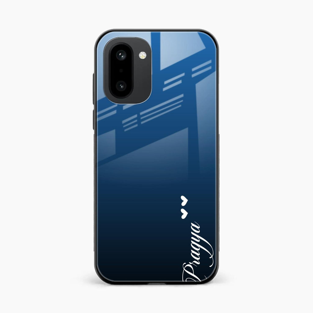 Customize Name Gradient Glass Case Cover Blue For OnePlus 15R 5G
