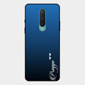 Customize Name Gradient Glass Case Cover Blue For Oneplus 8
