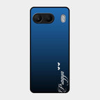 Customize Name Gradient Glass Case Cover Blue For Oneplus Nord 4 5G
