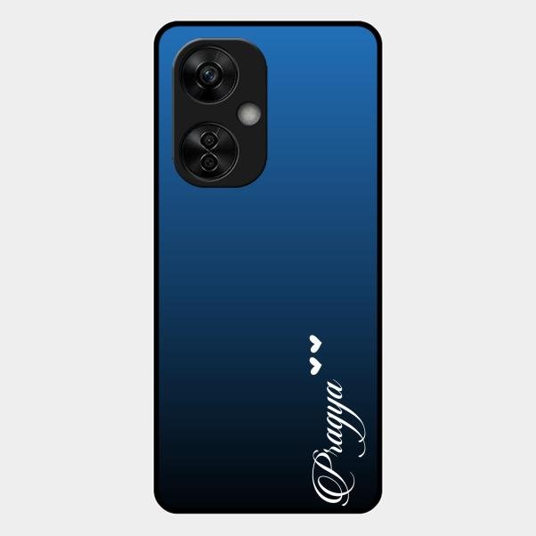 Customize Name Gradient Glass Case Cover Blue For Oneplus Nord Ce5 5G
