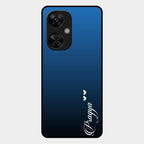 Customize Name Gradient Glass Case Cover Blue For Oneplus Nord Ce5 5G