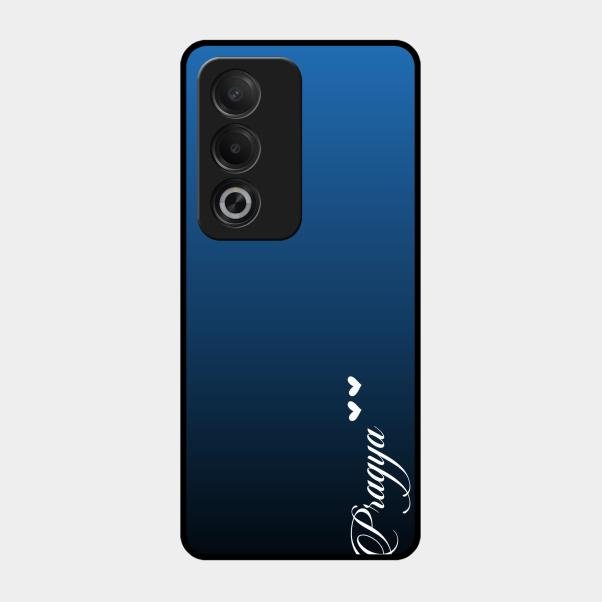 Customize Name Gradient Glass Case Cover Blue For Oppo A3 Pro 5G
