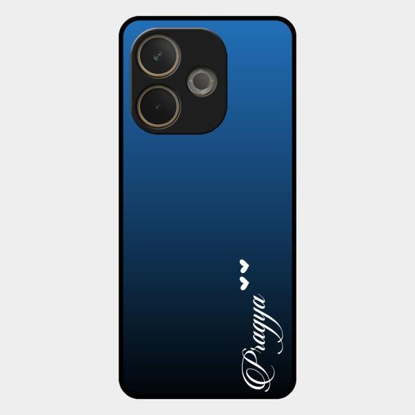 Customize Name Gradient Glass Case Cover Blue For Oppo A5 Pro 5G