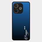 Customize Name Gradient Glass Case Cover Blue For Oppo A5 Pro 5G