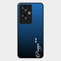 Customize Name Gradient Glass Case Cover Blue For Oppo A79 5G