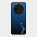 Customize Name Gradient Glass Case Cover Blue For Oppo F27 Pro Plus 5G