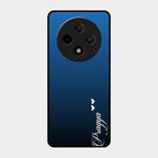 Customize Name Gradient Glass Case Cover Blue For Oppo F27 Pro Plus 5G