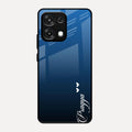 Customize Name Gradient Glass Case Cover Blue For Oppo F31 5G