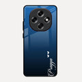 Customize Name Gradient Glass Case Cover Blue For Oppo F31 Pro 5G