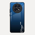 Customize Name Gradient Glass Case Cover Blue For Oppo F31 Pro Plus 5G