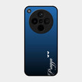 Customize Name Gradient Glass Case Cover Blue For Oppo Find X8 5G