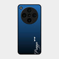 Customize Name Gradient Glass Case Cover Blue For Oppo Find X8 Pro 5G