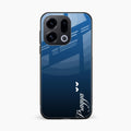 Customize Name Gradient Glass Case Cover Blue For Oppo Find X9 5G