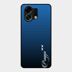 Customize Name Gradient Glass Case Cover Blue For Oppo K13 Turbo 5G