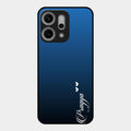 Customize Name Gradient Glass Case Cover Blue For Oppo Reno 14 Pro 5G