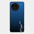 Customize Name Gradient Glass Case Cover Blue For Realme 11 5G
