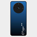 Customize Name Gradient Glass Case Cover Blue For Realme 11 Pro Plus 5G
