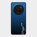 Customize Name Gradient Glass Case Cover Blue For Realme 12 Pro 5G