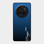 Customize Name Gradient Glass Case Cover Blue For Realme 12 Pro 5G