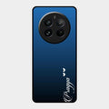Customize Name Gradient Glass Case Cover Blue For Realme 12 Pro Plus 5G