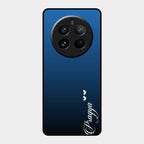 Customize Name Gradient Glass Case Cover Blue For Realme 12 Pro Plus 5G