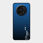 Customize Name Gradient Glass Case Cover Blue For Realme 12X 5G