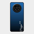 Customize Name Gradient Glass Case Cover Blue For Realme 13 5G