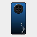 Customize Name Gradient Glass Case Cover Blue For Realme 13 5G