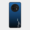 Customize Name Gradient Glass Case Cover Blue For Realme 13 Plus 5G