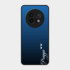 Customize Name Gradient Glass Case Cover Blue For Realme 13 Plus 5G