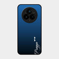 Customize Name Gradient Glass Case Cover Blue For Realme 14 Pro 5G