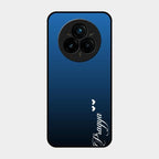 Customize Name Gradient Glass Case Cover Blue For Realme 14 Pro 5G