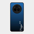 Customize Name Gradient Glass Case Cover Blue For Realme 14 Pro Plus 5G