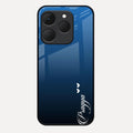 Customize Name Gradient Glass Case Cover Blue For Realme 15T 5G