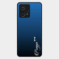 Customize Name Gradient Glass Case Cover Blue For Realme 9 Pro Plus 5G