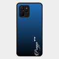 Customize Name Gradient Glass Case Cover Blue For Realme 9I 5G