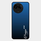 Customize Name Gradient Glass Case Cover Blue For Realme C67 5G