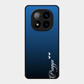 Customize Name Gradient Glass Case Cover Blue For Redmi Note 14 Pro Plus 5G