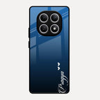 Customize Name Gradient Glass Case Cover Blue For Redmi Note 15 5G