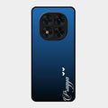 Customize Name Gradient Glass Case Cover Blue For Redmi Note 15 Pro 5G