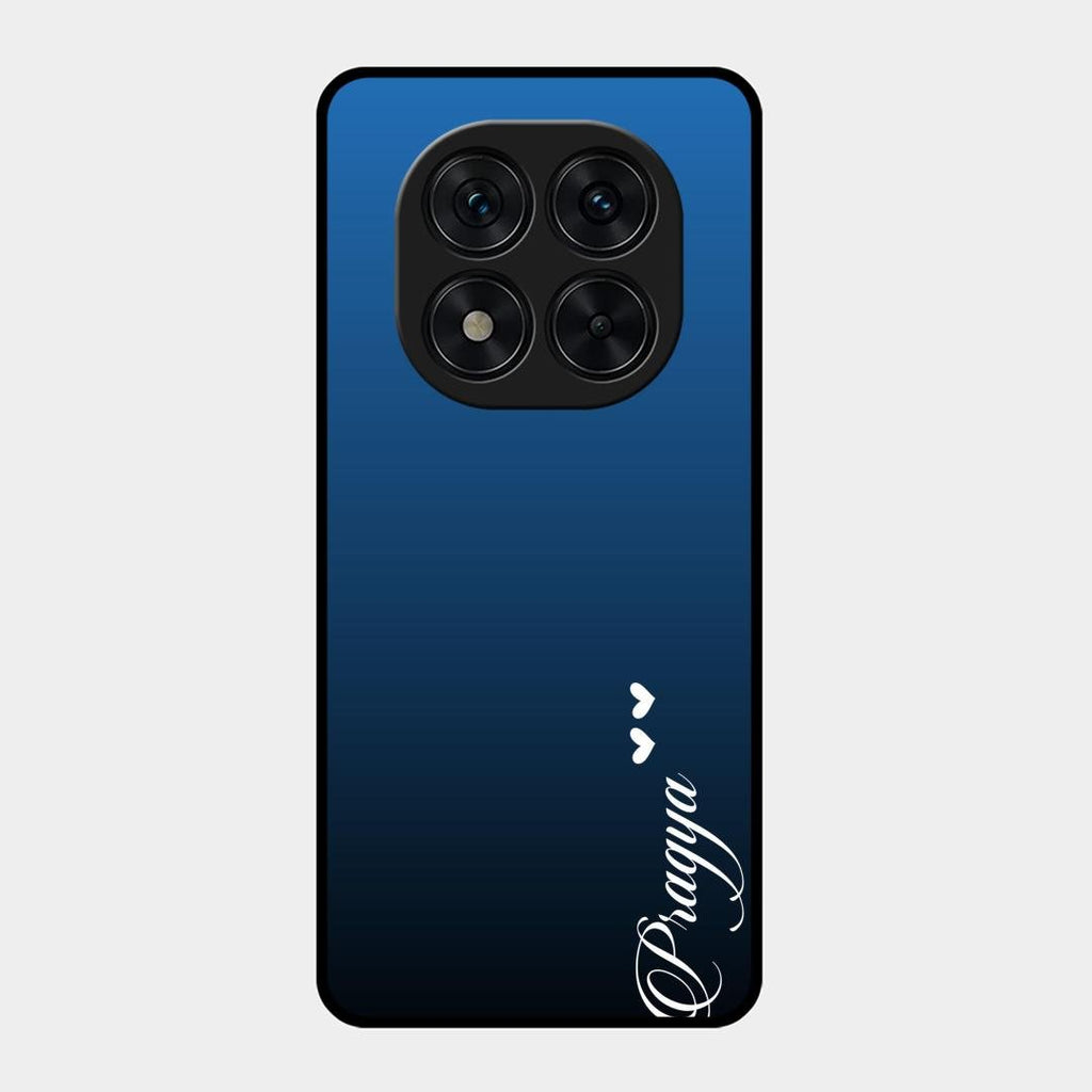Customize Name Gradient Glass Case Cover Blue For Redmi Note 15 Pro Plus 5G