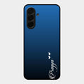 Customize Name Gradient Glass Case Cover Blue For Samsung Galaxy A36 5G