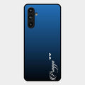 Customize Name Gradient Glass Case Cover Blue For Samsung Galaxy M54 5G