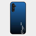 Customize Name Gradient Glass Case Cover Blue For Samsung Galaxy M34 5G