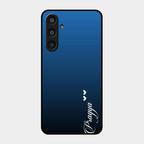 Customize Name Gradient Glass Case Cover Blue For Samsung Galaxy M35 5G