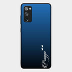 Customize Name Gradient Glass Case Cover Blue For Samsung Galaxy S20 Fe 5G