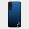 Customize Name Gradient Glass Case Cover Blue For Samsung Galaxy S21 Fe 5G