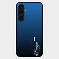 Customize Name Gradient Glass Case Cover Blue For Samsung Galaxy S23 Fe 5G